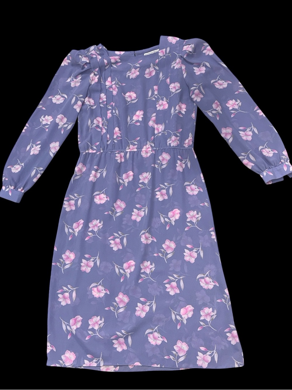 Vintage Floral Sheer Midi Dress